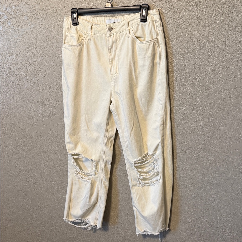 Vervet Women’s Jodie’s 90s Dad Denim Jeans Cream Size 28